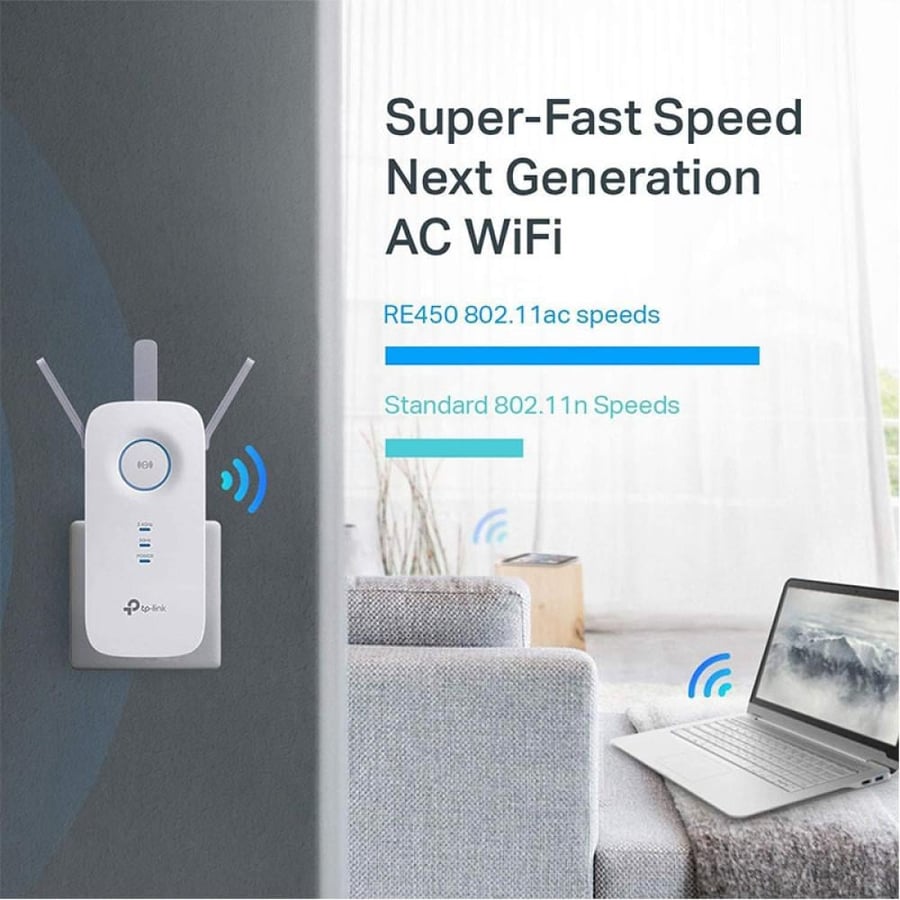 مقوي شبكة واي فاي TP-Link RE450 سرعة AC1750 (تغطية واسعة)