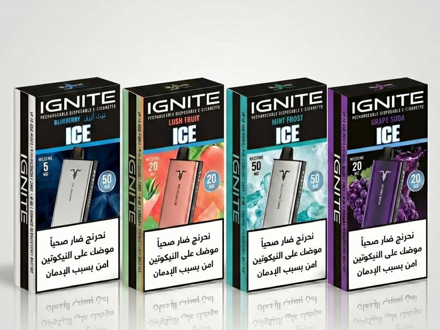 اجنايت 40000 موش بتركيز 20 و 50 نيكوتين | Ignite 40K Puffs