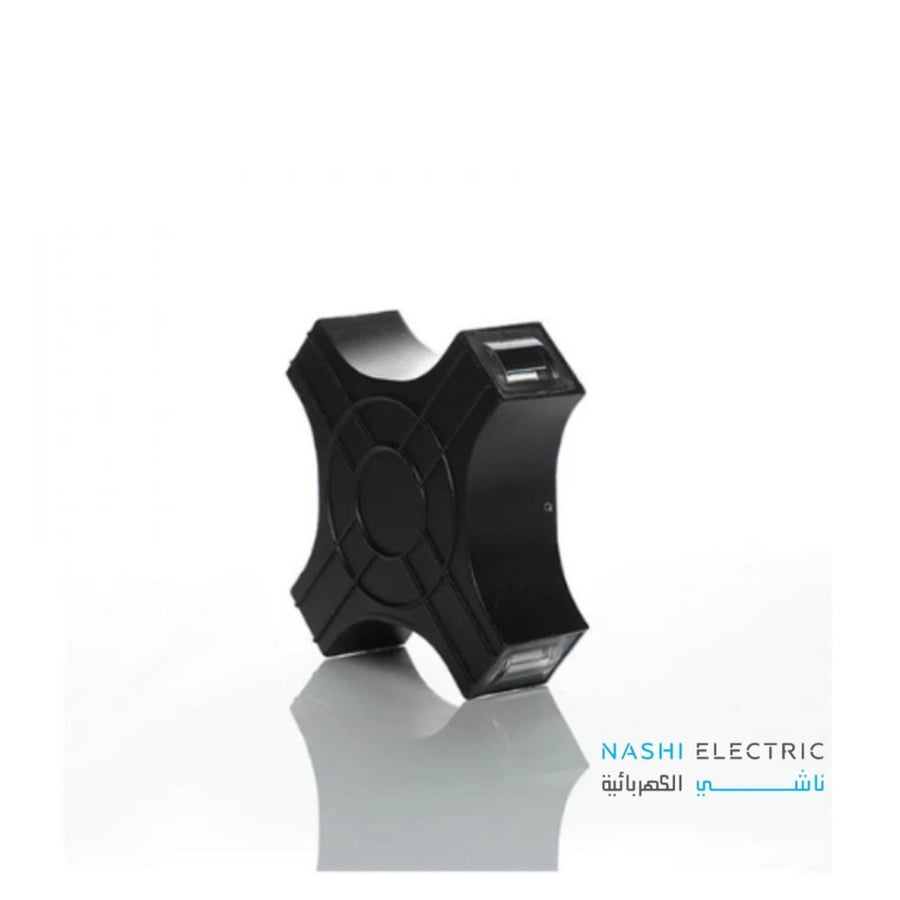 كشاف جداري أسود LED بتصميم فاخر وإضاءة صفراء