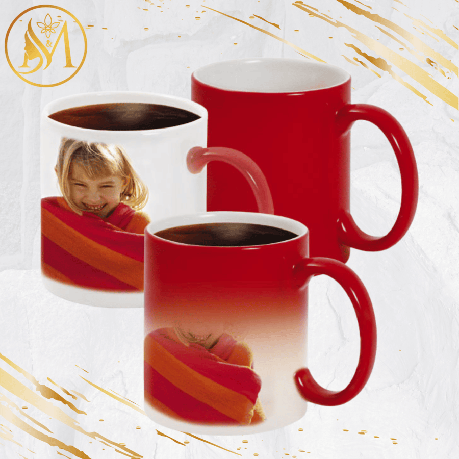 Print on red magic mug