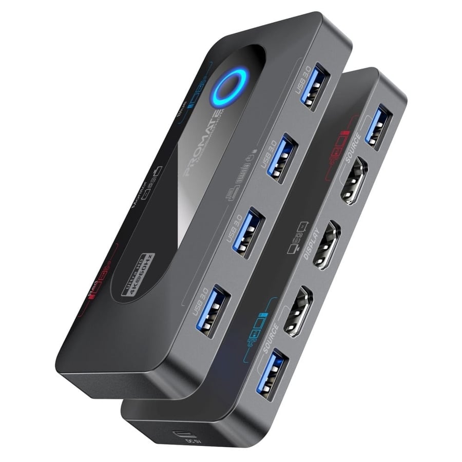بروميت محول KVM احترافي لمشاركة الشاشة والملحقات بين جهازين بدقة 4K Me