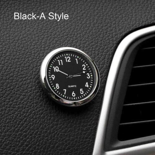 كوارتز ساعة سيارة على الطبلون لون اسود