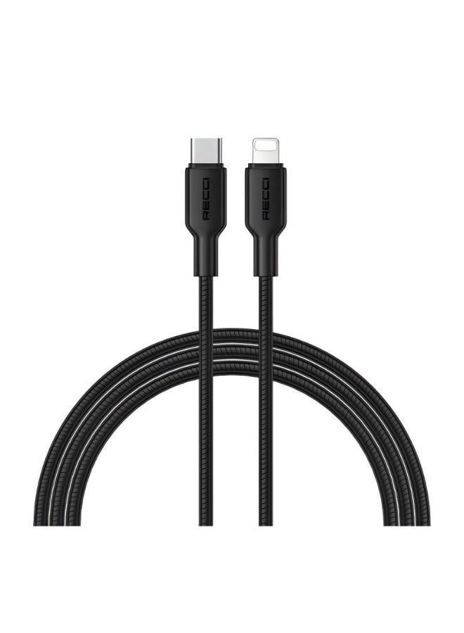 ريتشي كيبل شحن قماشي سريع ونقل بيانات من USB-C إلى Lightning بطول 1.2