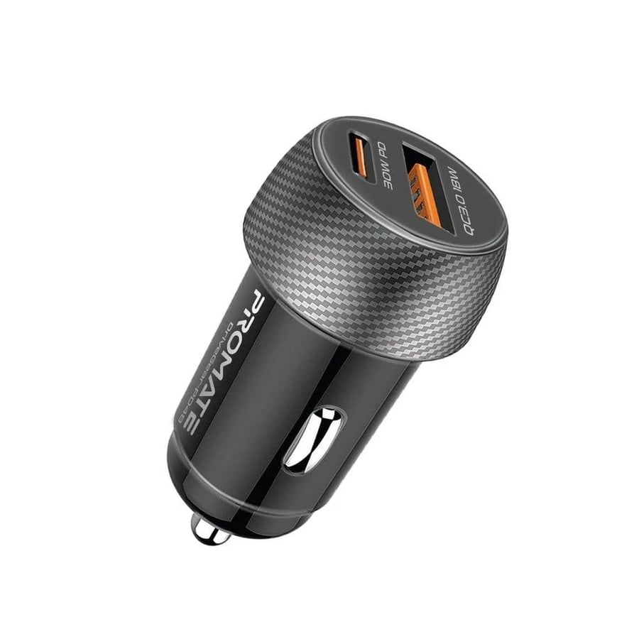 بروميت شاحن سيارة بقوة 48W مع كابل USB-C إلى USB-C بطول 1 متر موديل DriveGear-PD48-CC