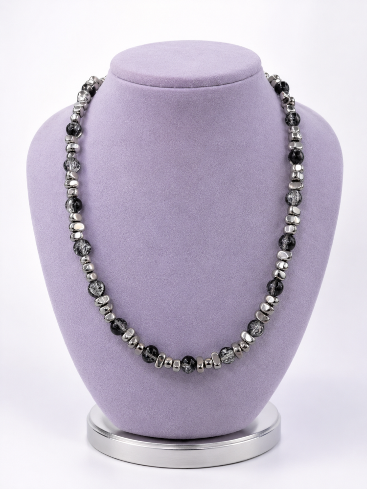 ‏Black Stone Necklace