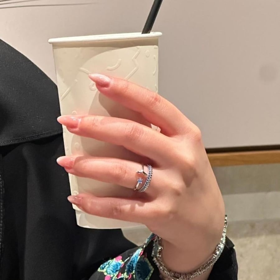 ازرق Halo Ring