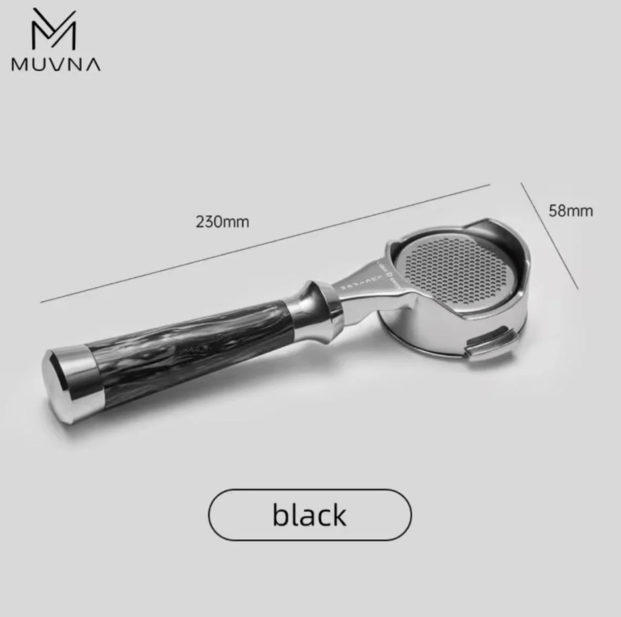 Muvna بورتافلتر مكشوف بمقبض انيق من resin  لمكائن الاسبريسو 58mm