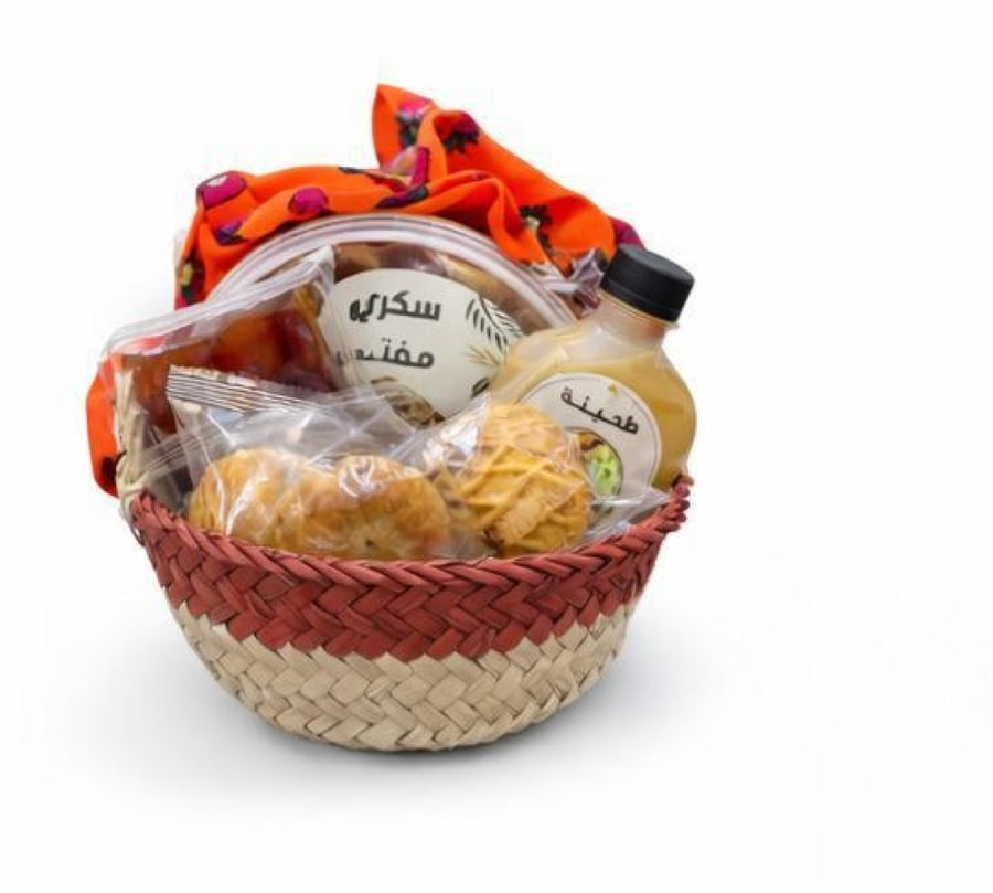 توزيعات رمضان هدية سلة خوص نجدي