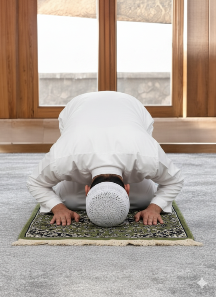 سجادة - سجادة صلاة بتصميم الروضة الشريفة  Rug - Prayer Rug with the design of the Holy Shrine, price 110 riyals