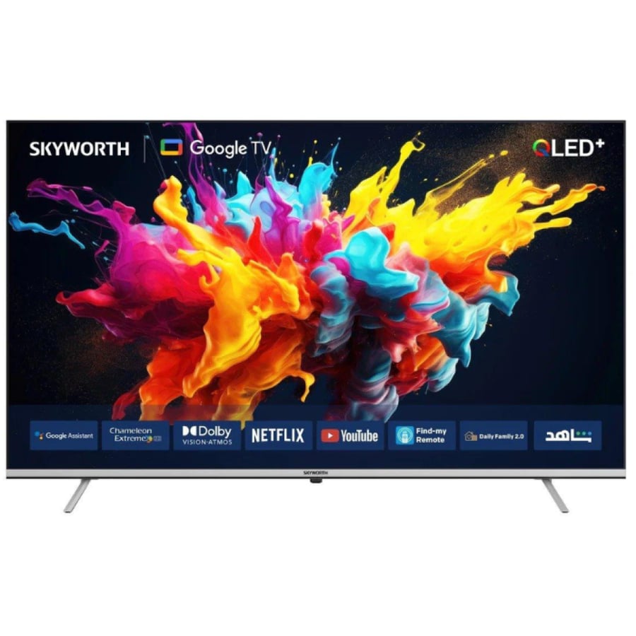 شاشة سكاي وورث 65 بوصة QLED+ 4K Smart Google TV — ألوان واقعية وصوت Dolby Atmos