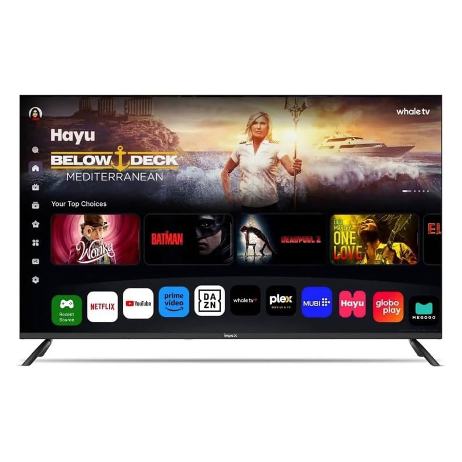 شاشة امبيكس QLED سمارت 50 بوصة 4K Whale OS 2 HDMI 8 جيجا أسود — WIOS50Q