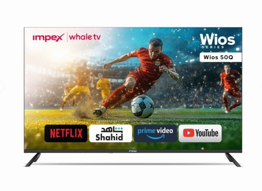 شاشة امبيكس QLED سمارت 50 بوصة 4K Whale OS 2 HDMI 8 جيجا أسود — WIOS50Q