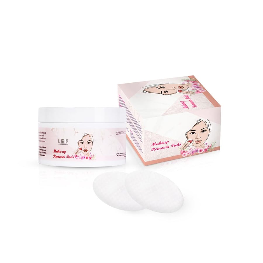 ليف مسحات قطنيه مرطبه للإزالة الفورية للمكياج | 50PC