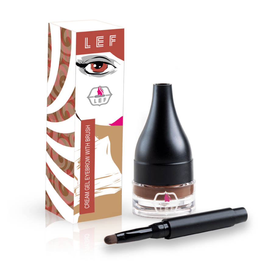 ليف جل حواجب كريمي مع فرشة ثابت لأطول مده | DARK BROWN 01