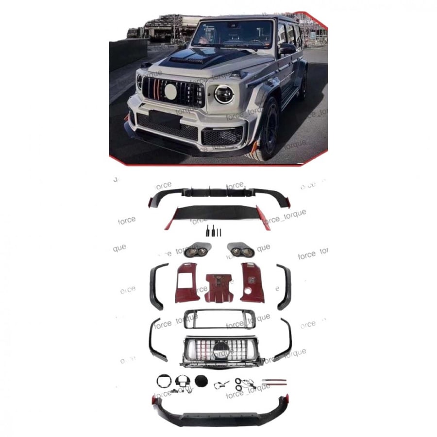 كت تحويل خارجي و داخلي مرسيدس G-class 13-17 الى 2023 G900 Brabus
