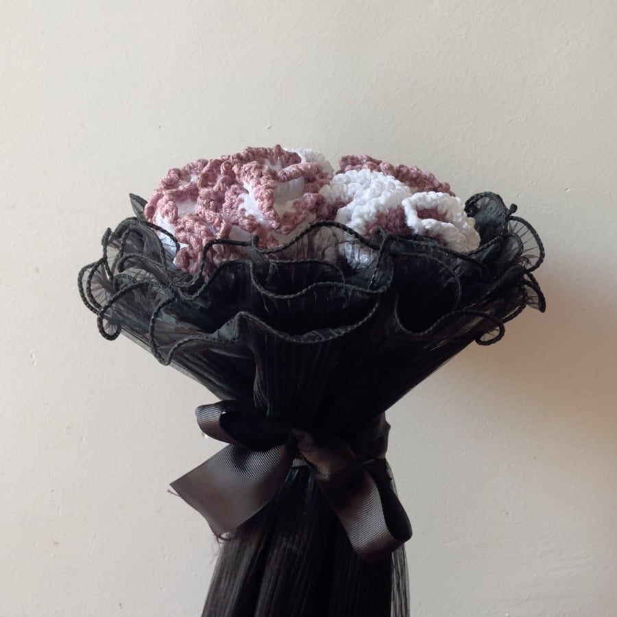 Purple carnation flower bouquet