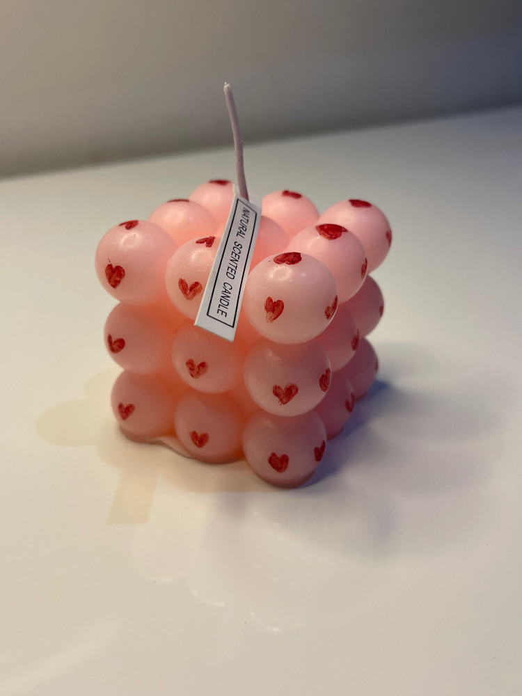شمعة heart bubbles