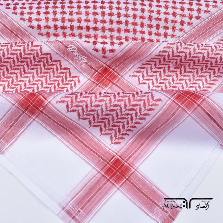 شماغ ديفالو بلس 34 DEVALLO PLUS أحمر – جودة عالية وملمس ناعم بثبات لون وتصميم أنيق