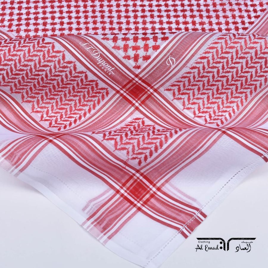 شماغ ديبونت باريس DN -R الأحمر 100% قطن