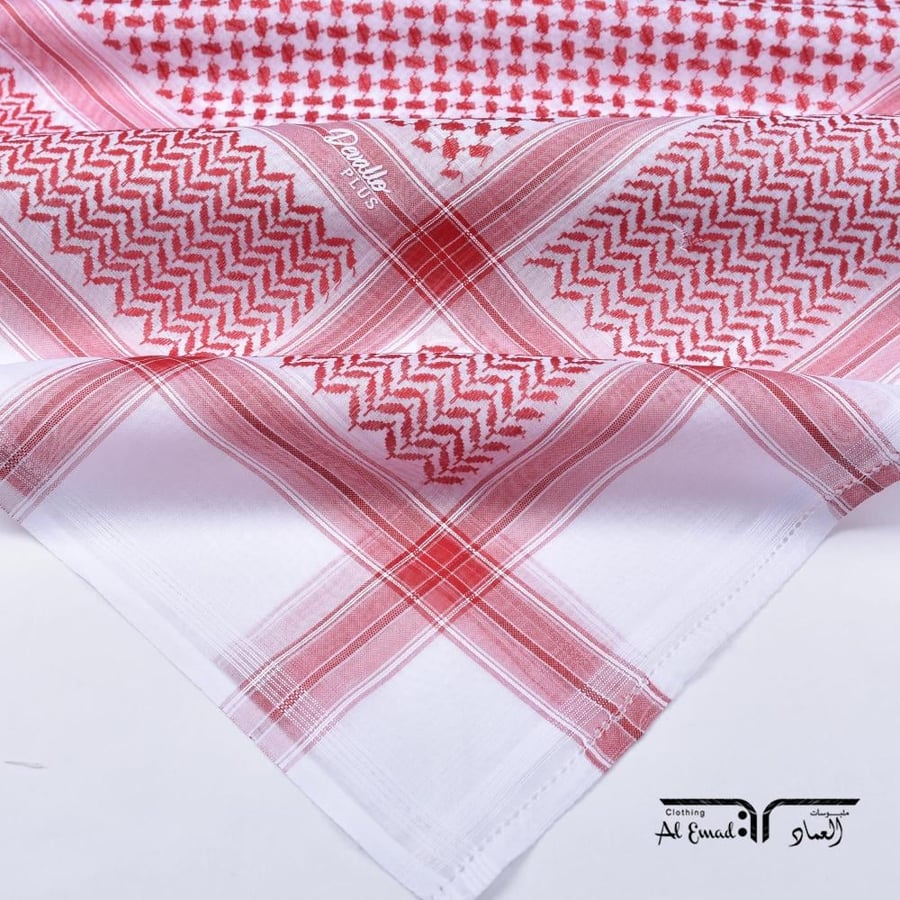 شماغ ديفالو بلس 34 DEVALLO PLUS أحمر – جودة عالية وملمس ناعم بثبات لون وتصميم أنيق