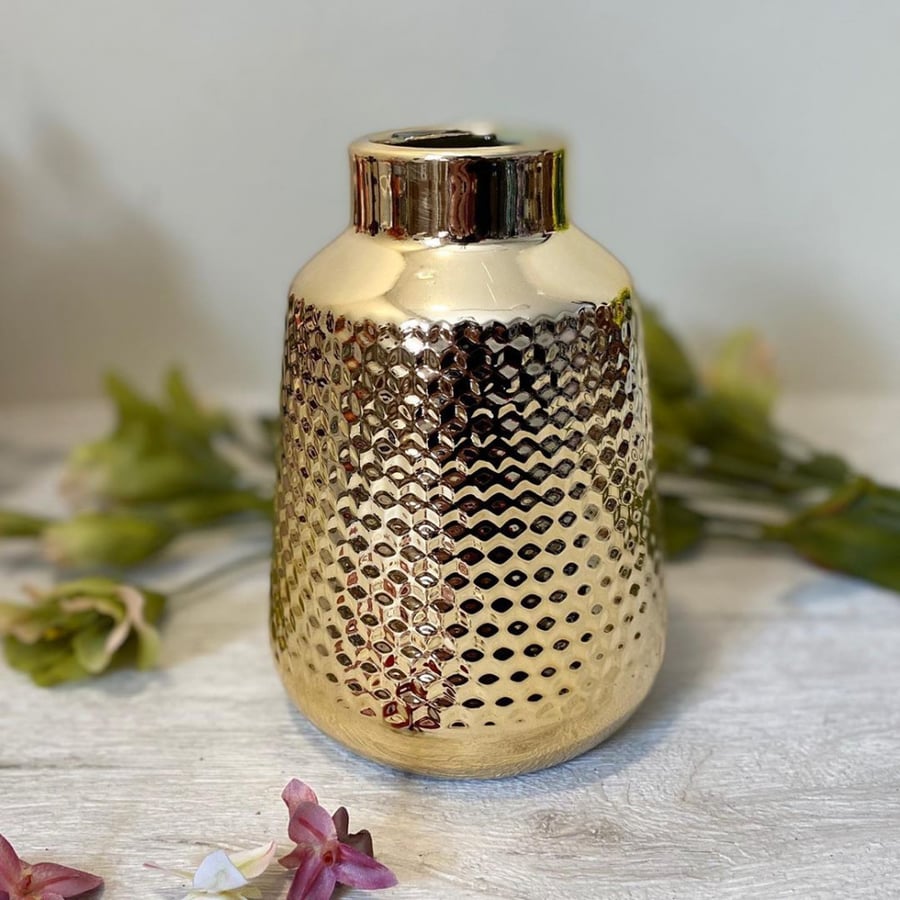 Small golden vase