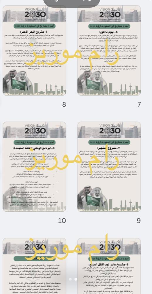 بحث عن رؤية  ٢٠٣٠ (١٢) ورقة