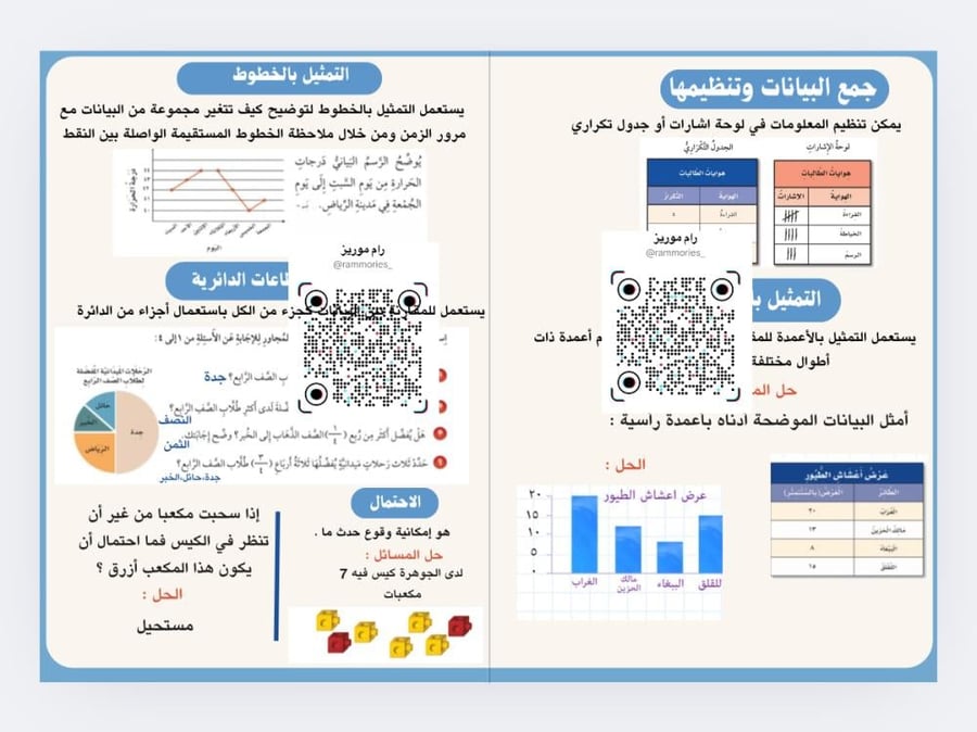 تنظيم البيانات وعرضها وتفسيرها