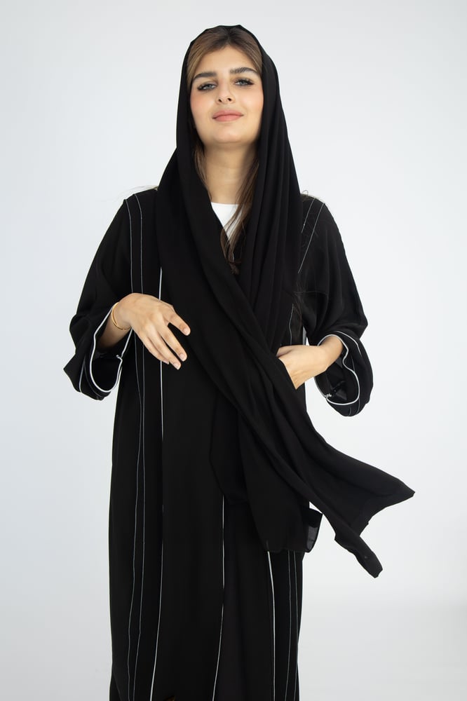 عباية كتف مخطط-ايف ستايل
