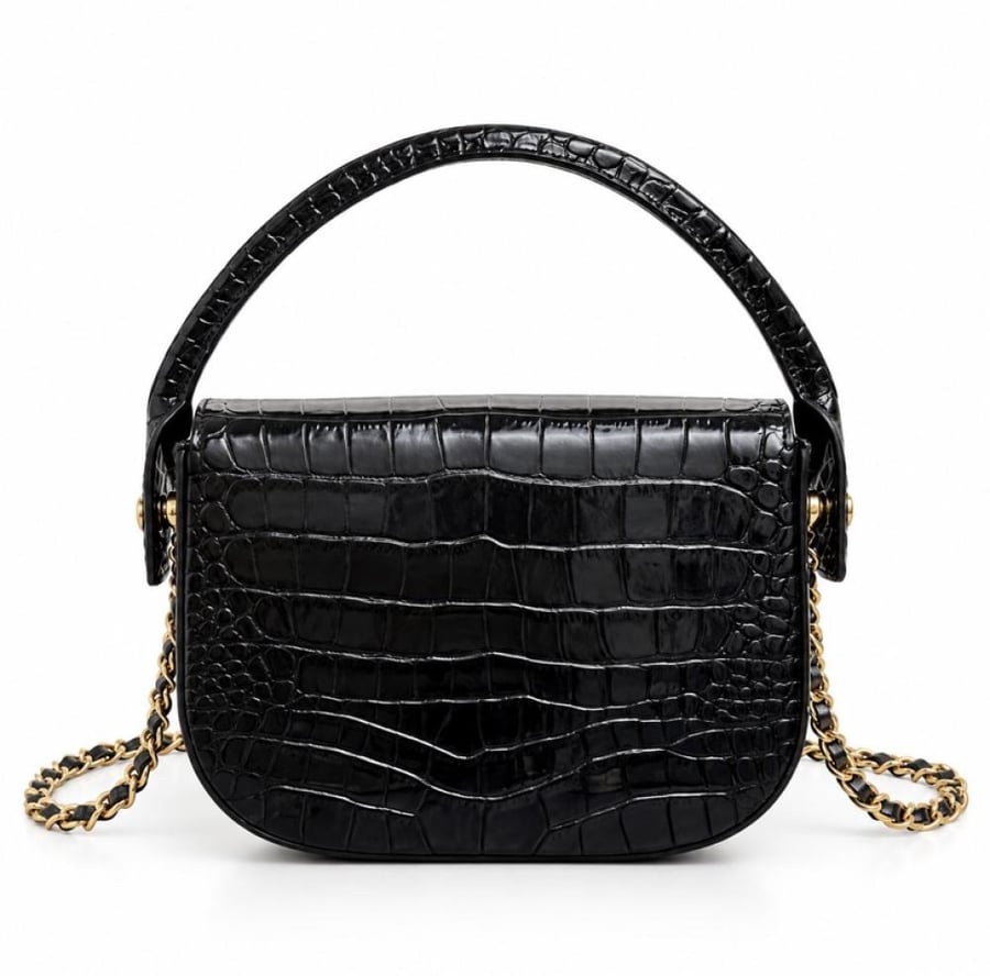 Chanel Crocodile-Embossed Turn Around Mini Flap Bag