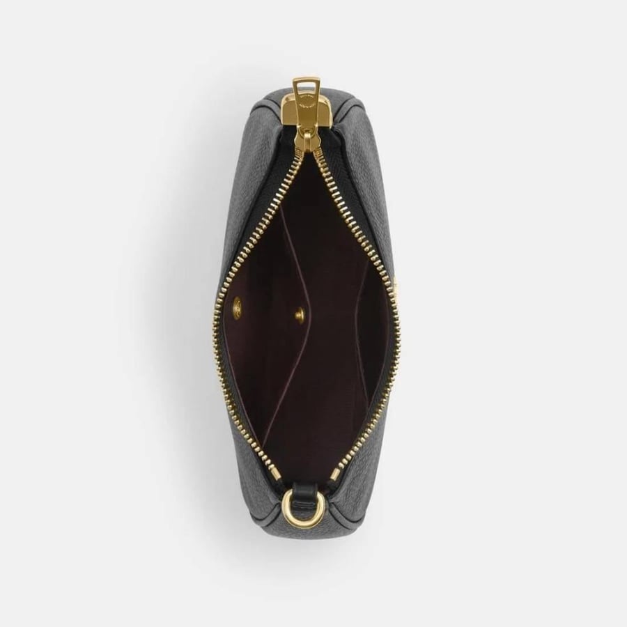 Saint Laurent classic Cassandre chain wallet in grain de poudre leather