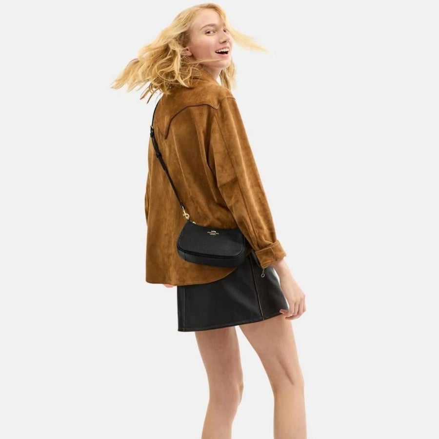 Saint Laurent classic Cassandre chain wallet in grain de poudre leather