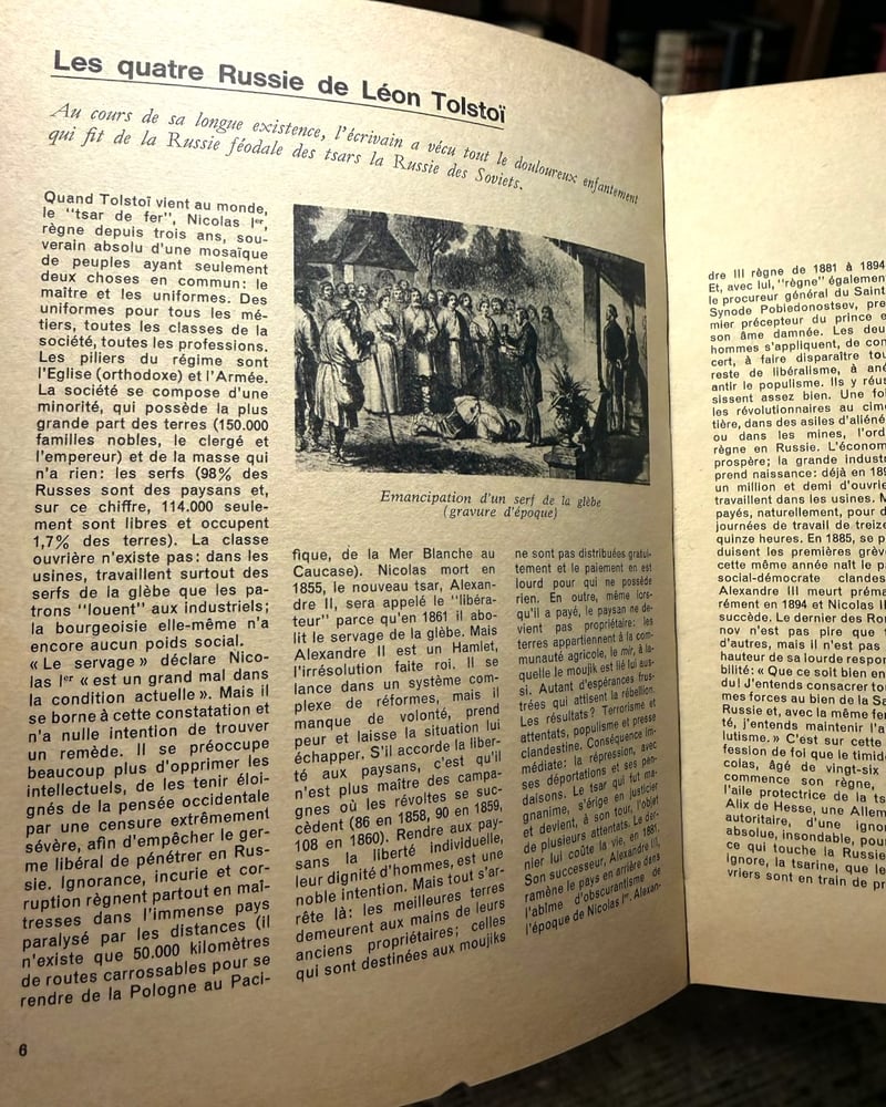 ( 339 ) Tolstoi - Les Geants - Paris-Match Hors-Serie 1971