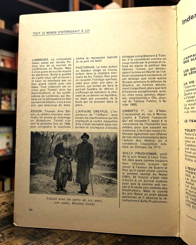 ( 339 ) Tolstoi - Les Geants - Paris-Match Hors-Serie 1971