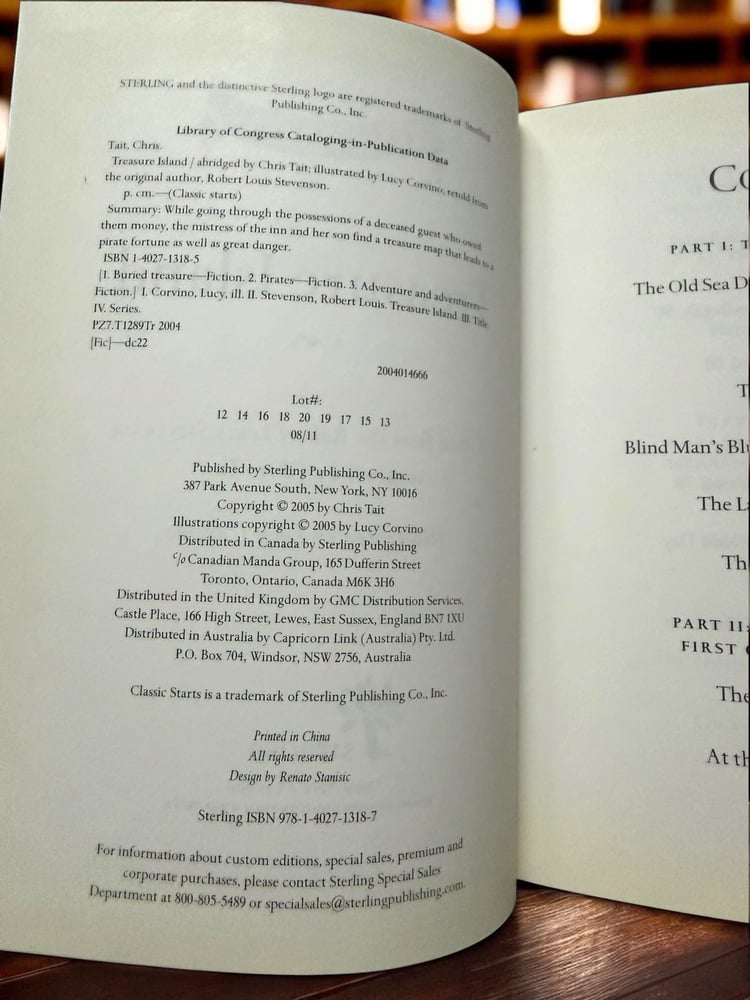 ( 462 ) Treasure Island - Robert Louis Stevenson - Classic Starts Illustrated Hardcover - Sterling - جزيرة الكنز