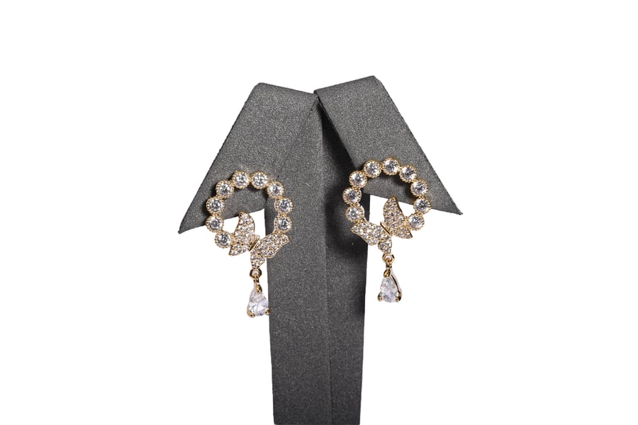 Zircon butterfly ring