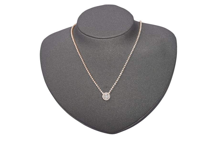 Tennis necklace with zircon