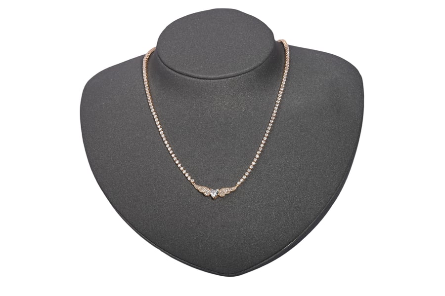 Tennis necklace with zircon