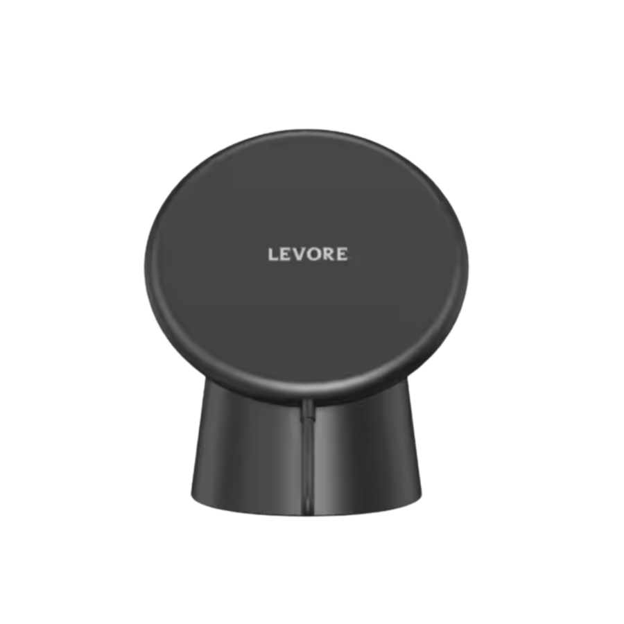 LEVORE - قاعدة شحن لاسلكية بدوران 360 للمكتب بقوة 15 واط - أسود