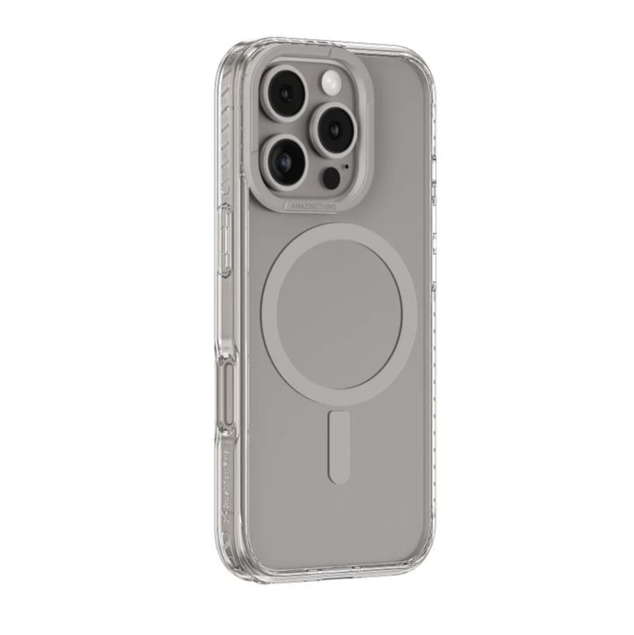 AMAZINGthing - غلاف حماية TITAN PRO للايفون 16- رمادي