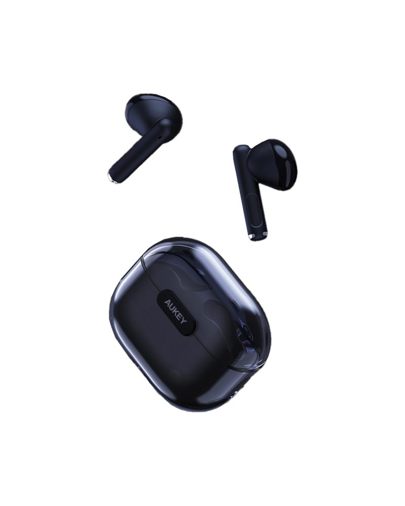 AUKEY -  سماعة أذن لاسلكية M2 بتصميم شفاف - أسود