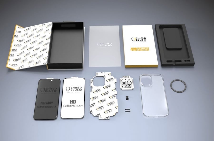 SHIELD PLUS - بكج حماية 8in1 للايفون