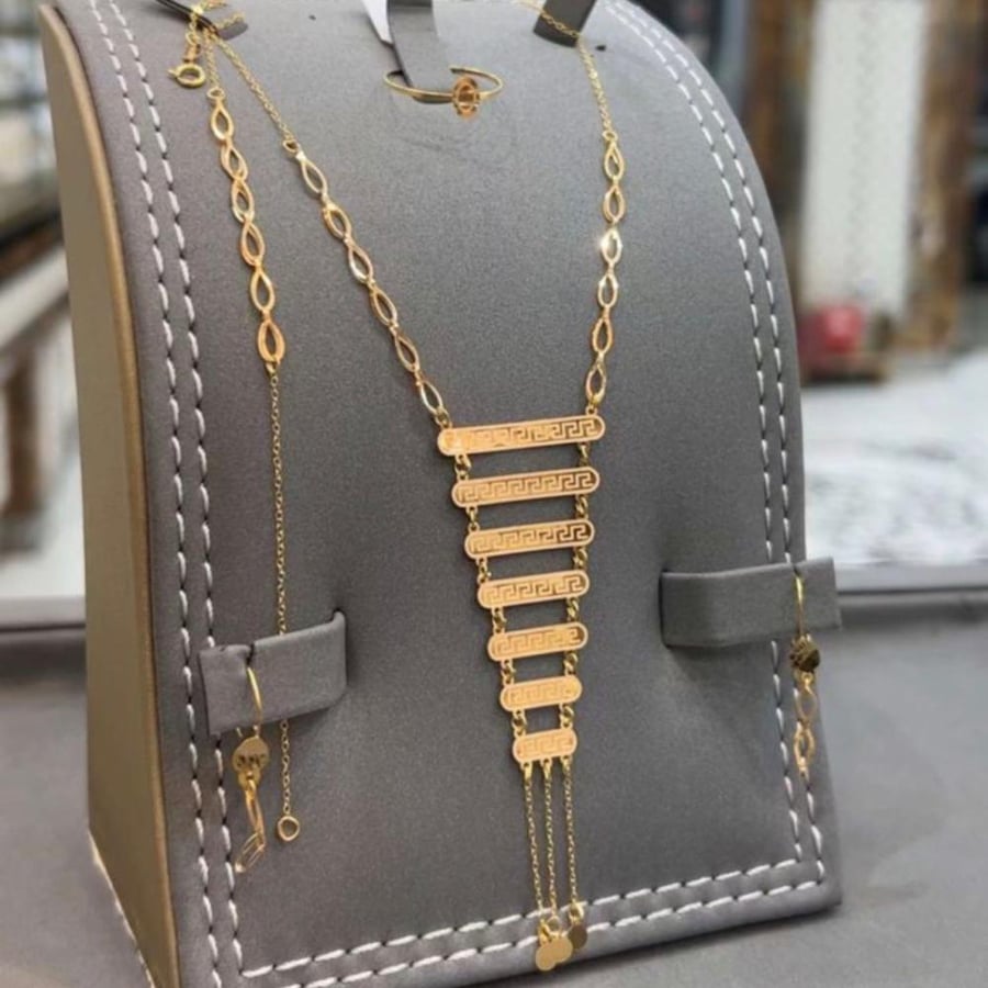 طقم ذهب خالص عيار 21
