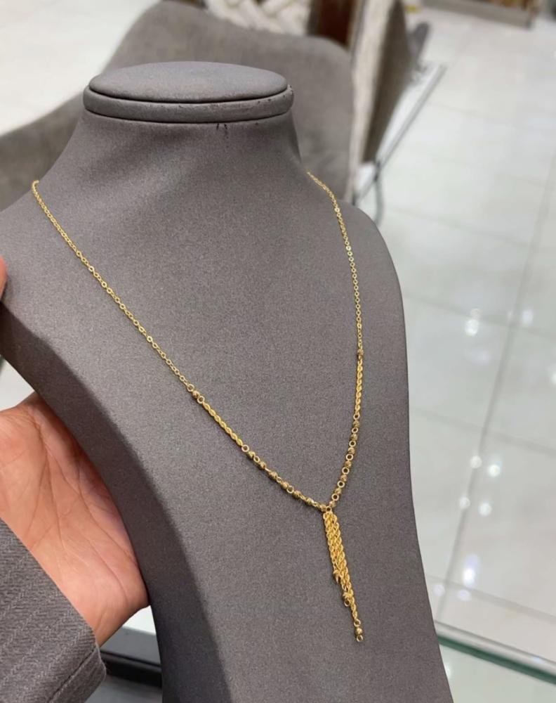 عقد سبحة ناعم ومميز ذهب خالص عيار 21