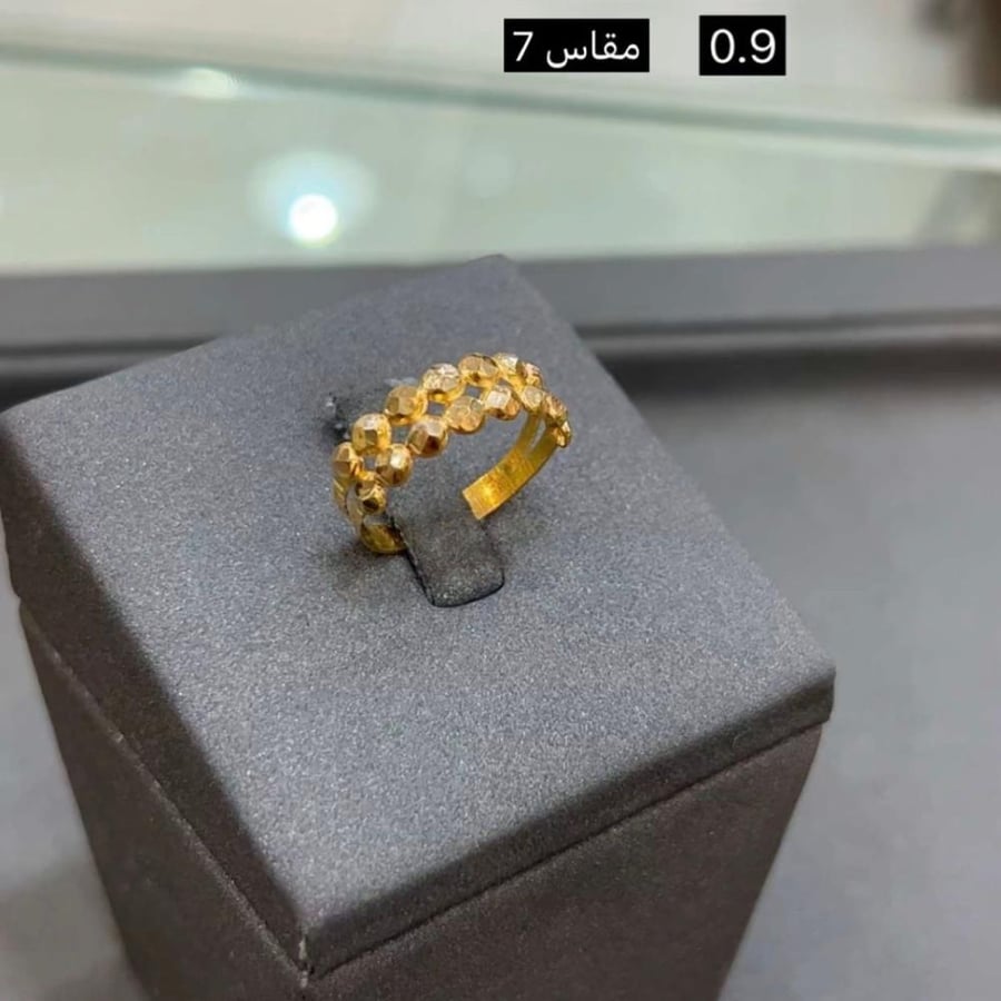 خاتم ذهب خالص عيار 21مقاس 7