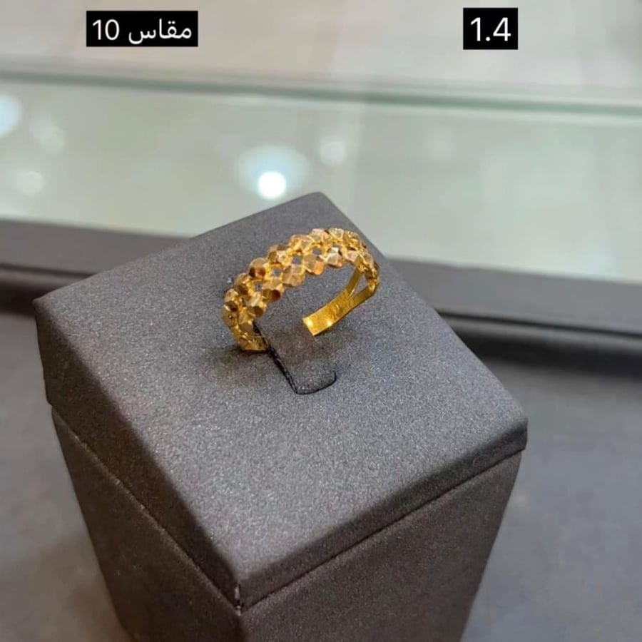 خاتم ذهب خالص عيار 21مقاس 10