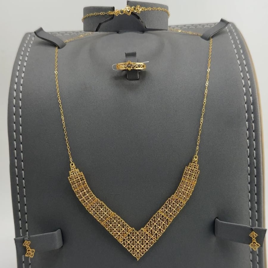 طقم ذهب بولا طوق عيار21
