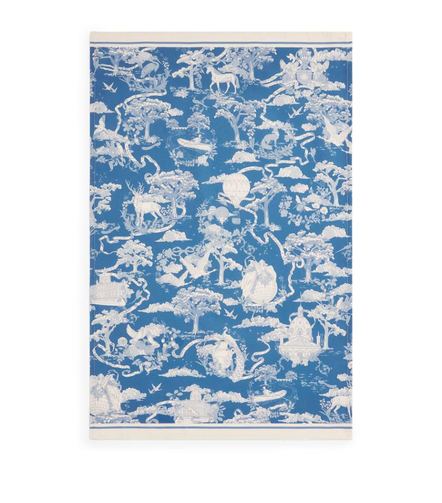 هارودز مفرش شاي طقم من قطعتين ، غسيل يدوي .  H68cm x W46cm