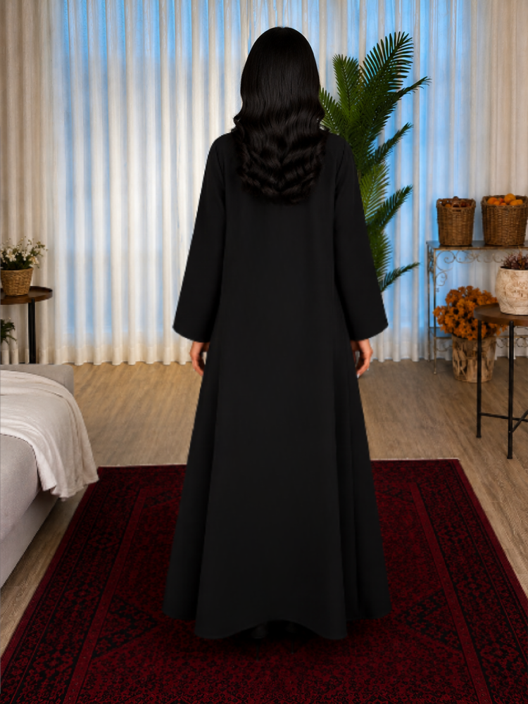 عباية وجدان قماش كريب سرميك