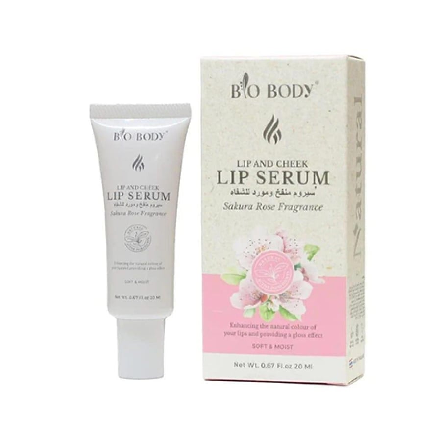 سيروم نفخ وتوريد الشفاه والخدود من بيو بودي (BIO BODY Lip and Cheek Lip Serum) برائحة ورد الساكورا (Sakura Rose Fragrance) بحجم 20 مل.