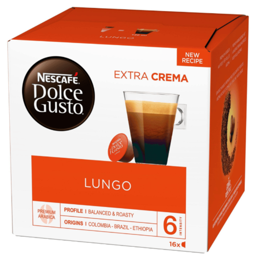 كبسولات دولتشي قوستو لونقو Extra Crema – Nescafé Dolce Gusto Lungo – عدد 16 كبسولة